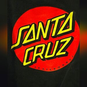 Santa Cruz Skateboards The Original Black Pullover Hoodie Youth Medium
